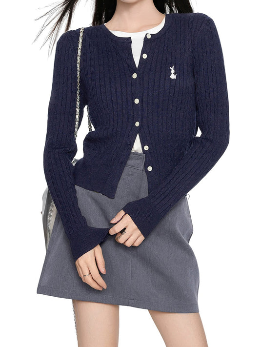 カジュアルツイストニットカーディガン TK0035