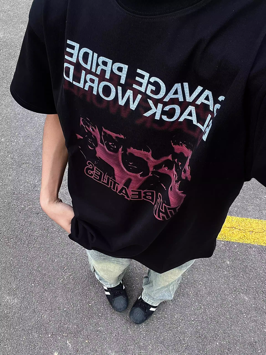 ビートルズ風プリントTシャツ TK0100