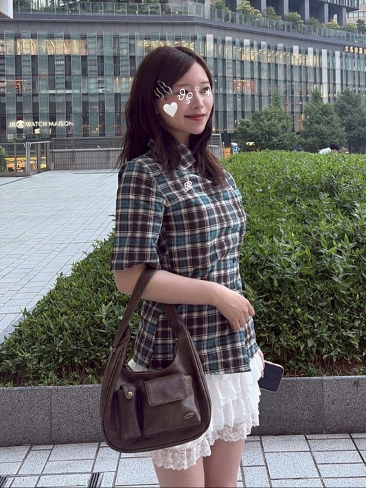 「k30」ボーダー柄ロゴ刺繍ショート丈Tシャツ TK0233
