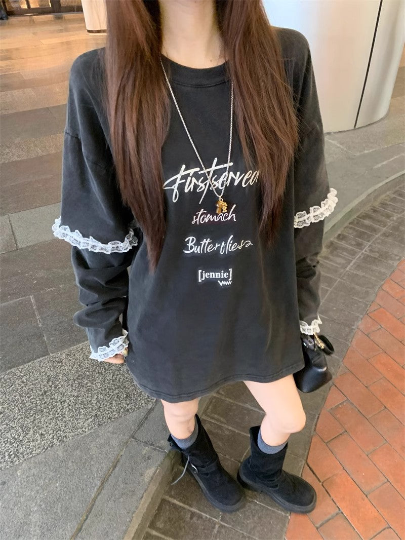 レース切り替えTシャツ TK0111