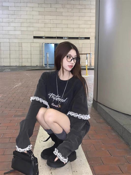 レース切り替えTシャツ TK0111