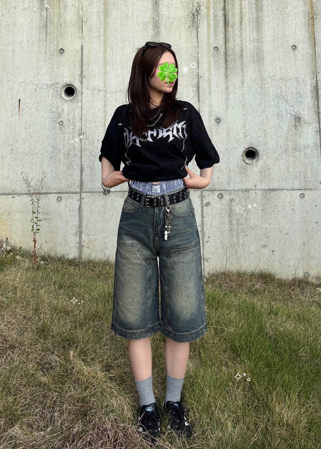 「k30」バギーショーツ デニムパンツ TK0132