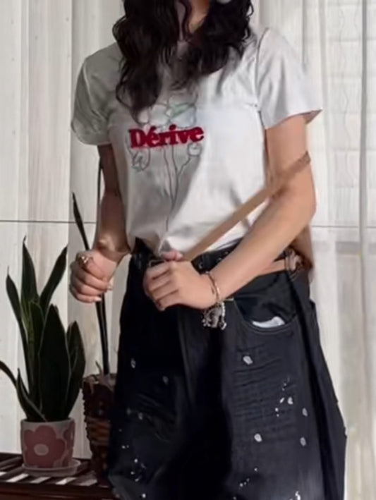 「k30」フロッキーロゴプリントTシャツ TK0222