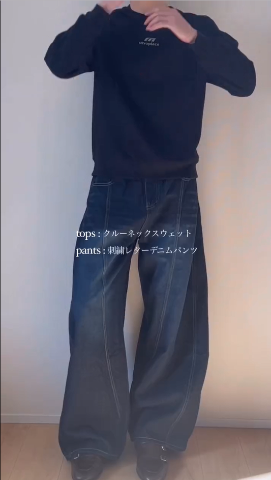 「k.e.n.fashion」クルーネックスウェット TK0287