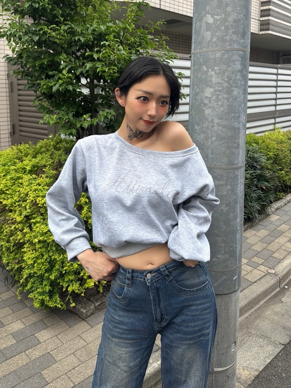 オフショルダー スウェット TK0045