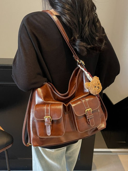 スクエアアウトポケットショルダーバッグ BB035