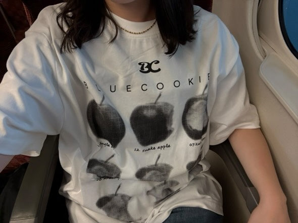 ヴィンテージ風プリントルーズTシャツ ZB017
