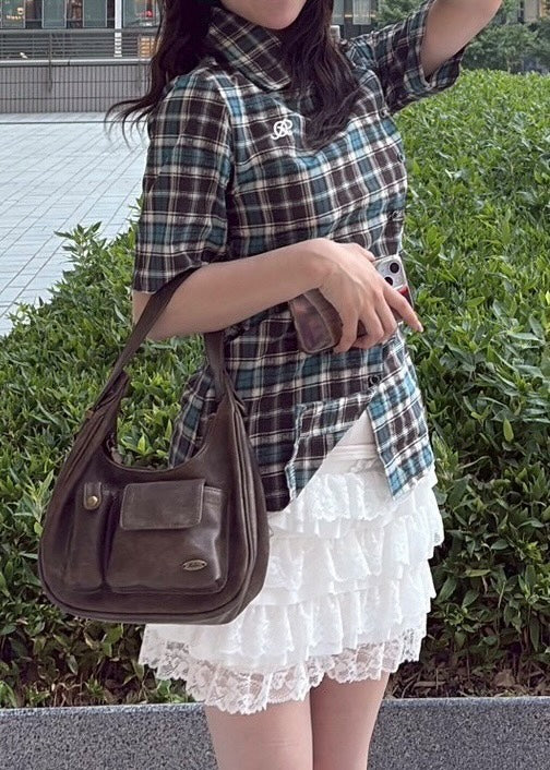 「k30」ボーダー柄ロゴ刺繍ショート丈Tシャツ TK0233