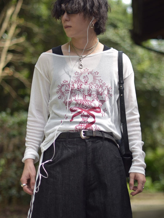 「kumagai」グラフィティ ワンショルダーTシャツ TK0226