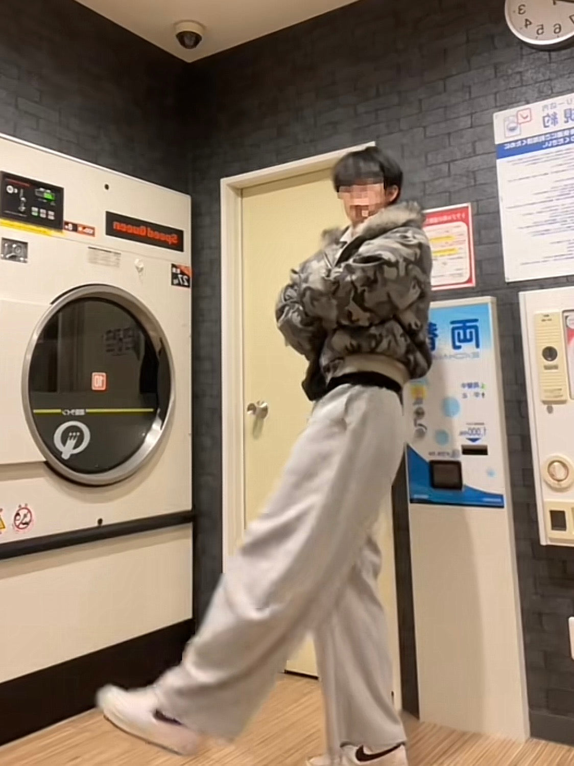 「enfp_.17」迷彩柄 厚手フード付きボアジャケット TK0339