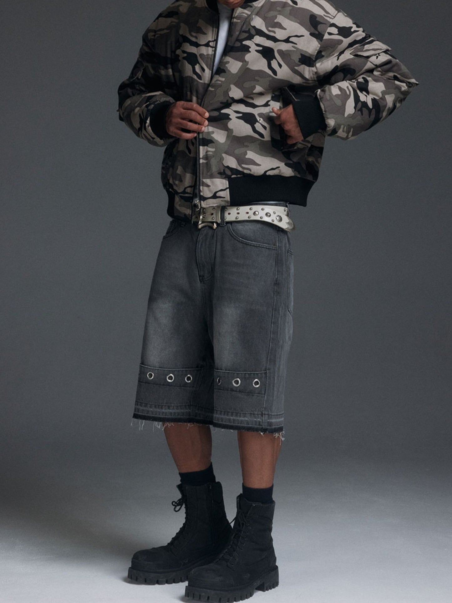 カモ柄パデッドフライトジャケット TK0350