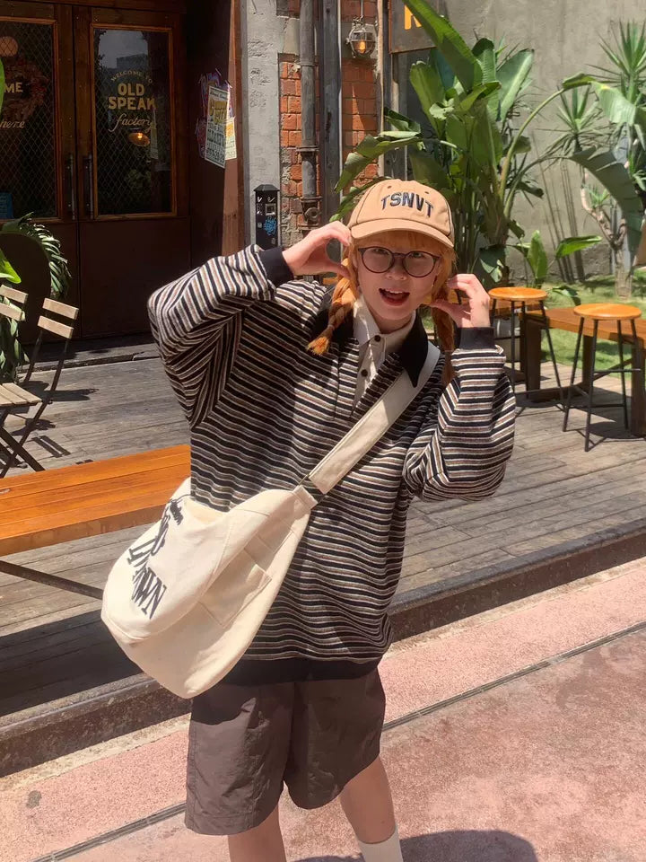 バイカラー ストライプ ポロシャツ TK0050