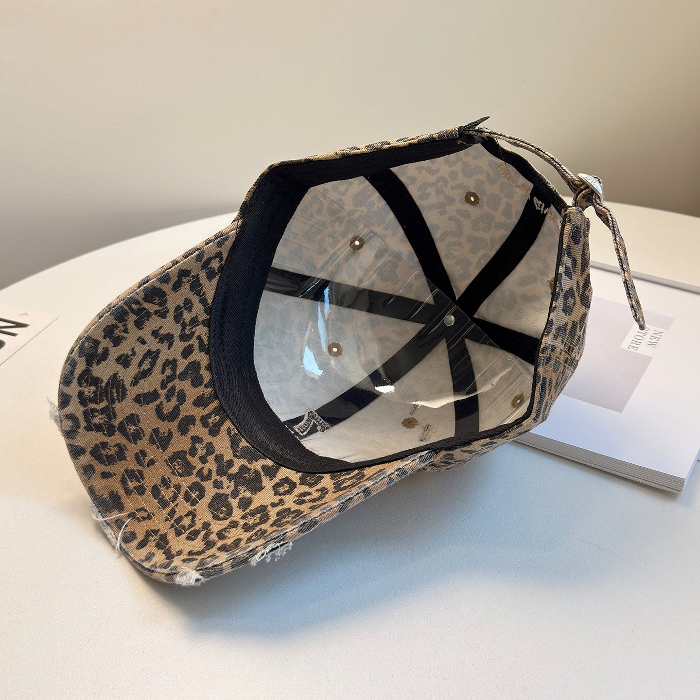 ヒョウ柄 ダメージ加工 キャップ SP0021