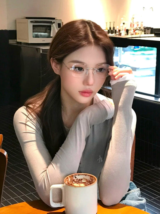 クリアスクエアフレーム伊達メガネ SP0050