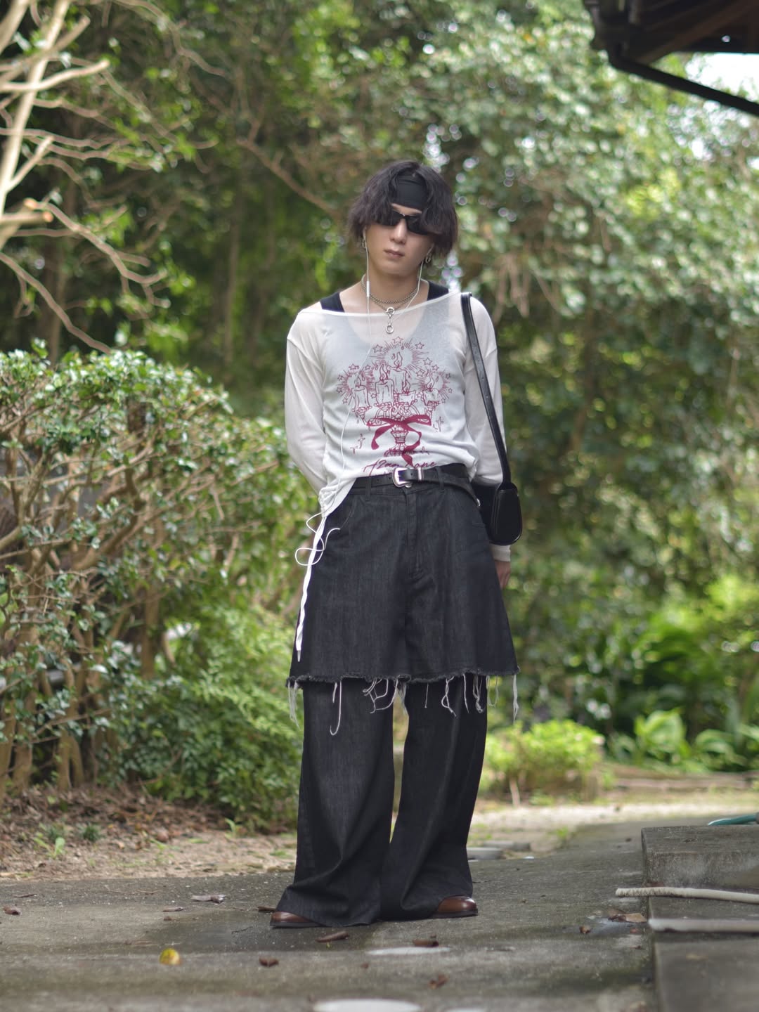 「kumagai」グラフィティ ワンショルダーTシャツ TK0226