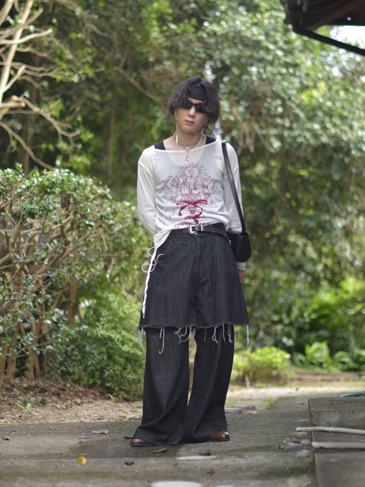 「kumagai」グラフィティ ワンショルダーTシャツ TK0226
