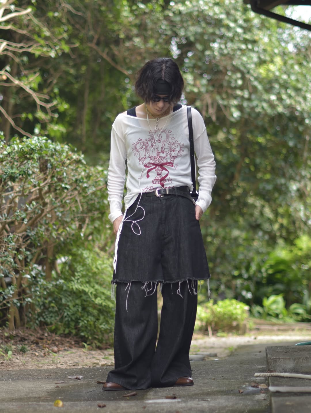 「kumagai」グラフィティ ワンショルダーTシャツ TK0226