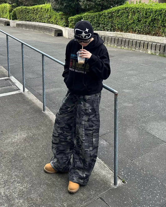 「sunp0s」カモ柄フィールドパンツ TK0072