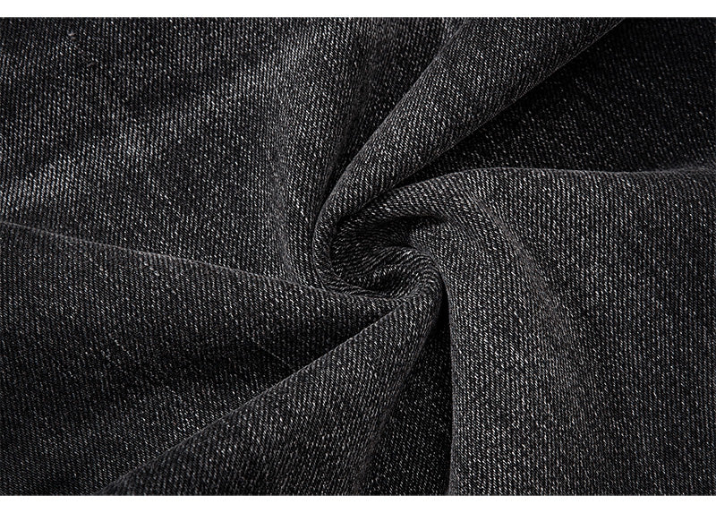 「毎日使える大人気定番◎」ブラックセミワイドデニムパンツ TK0001