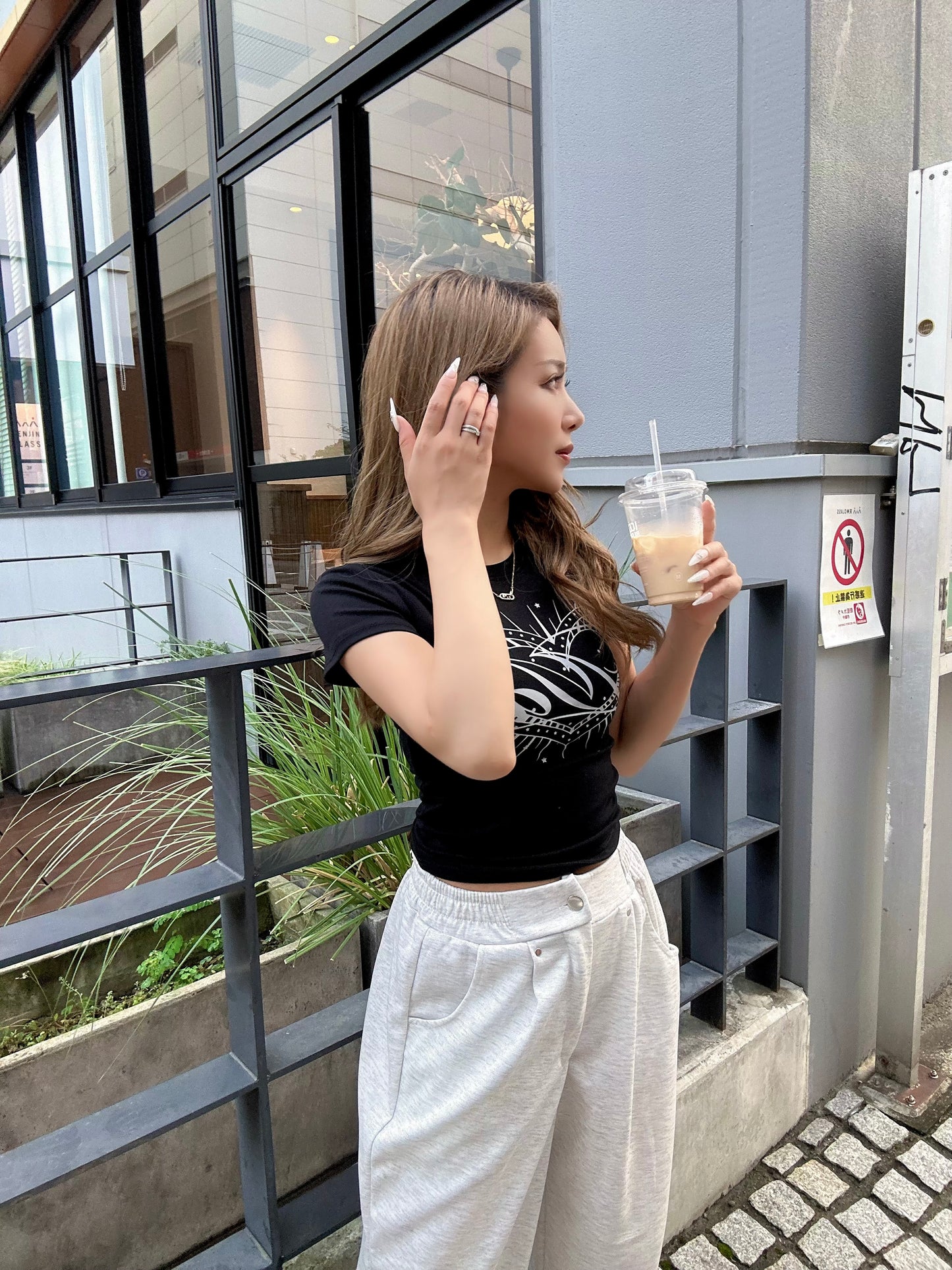 「ay_mi031」ハート柄Tシャツ TK0011