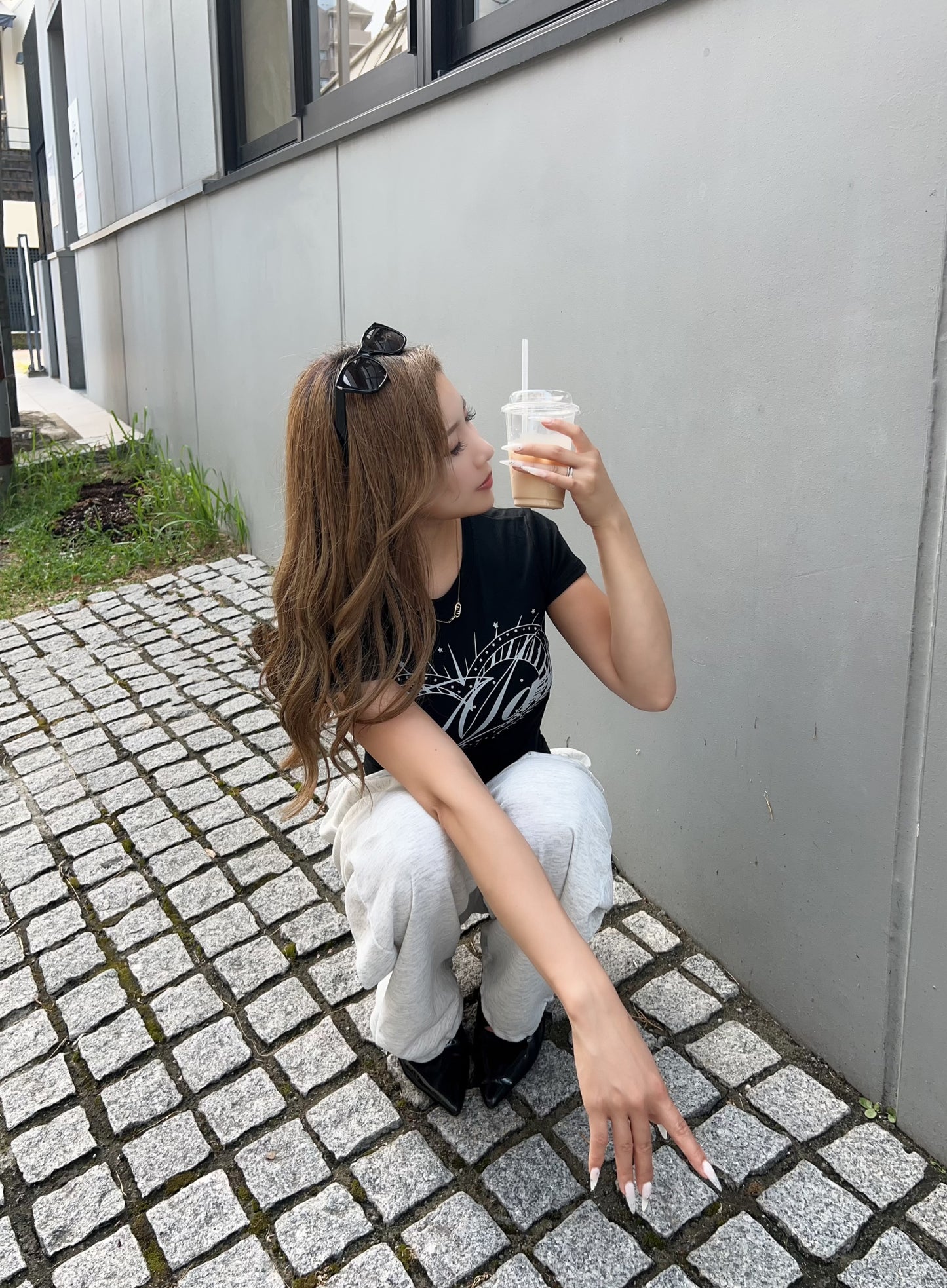 「ay_mi031」ハート柄Tシャツ TK0011