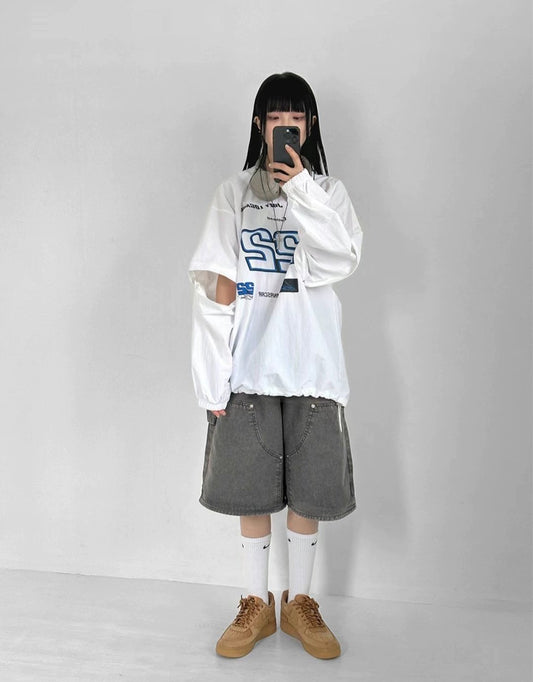 2WAY 袖取り外し可能な長袖 TK0024