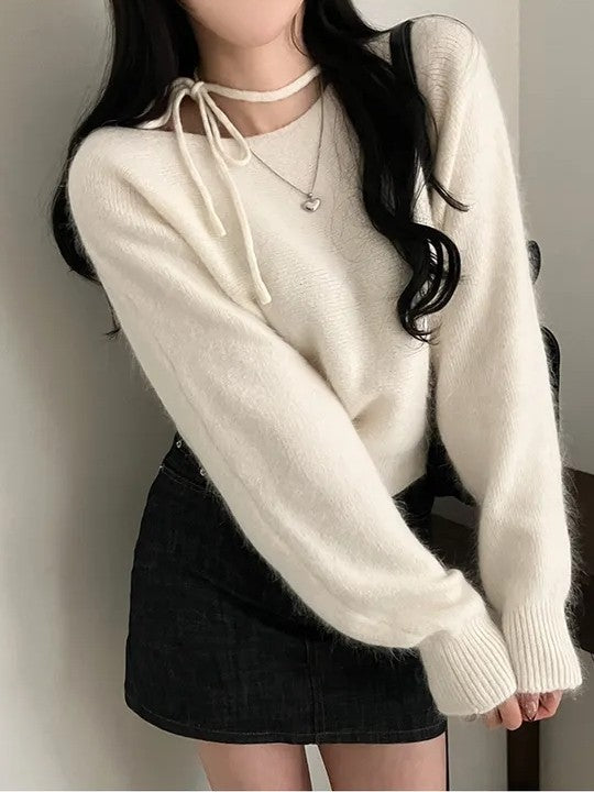 モヘアホルターニット TK0025