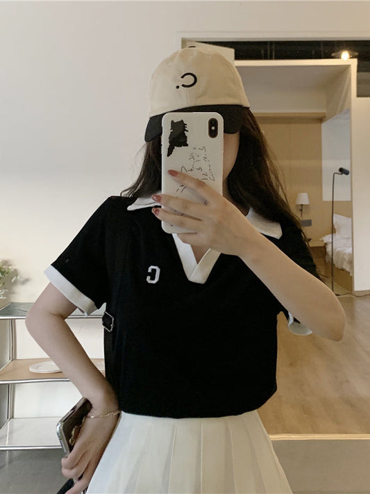 Vネック ショートスリーブTシャツ TK0038