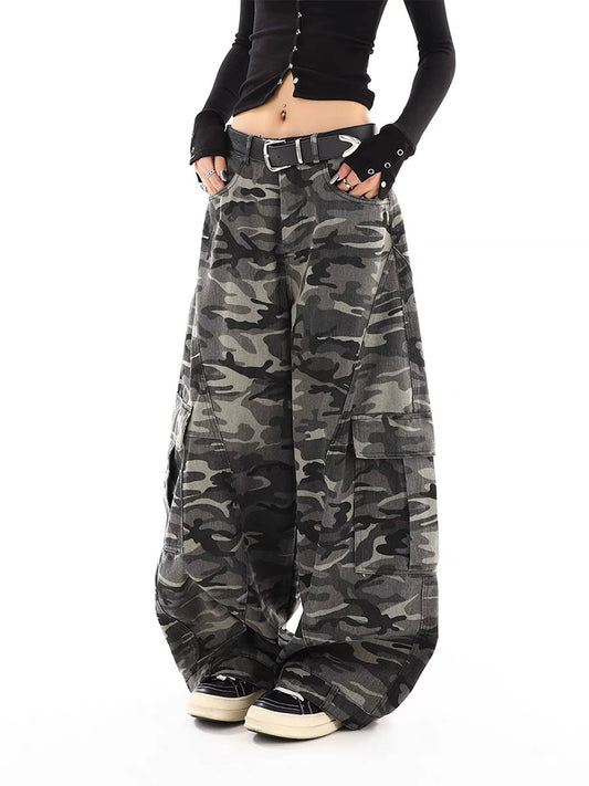 「aymmm__08」 多ポケット 迷彩フィールドパンツ TK0072