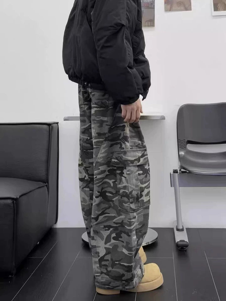 「aymmm__08」 多ポケット 迷彩フィールドパンツ TK0072