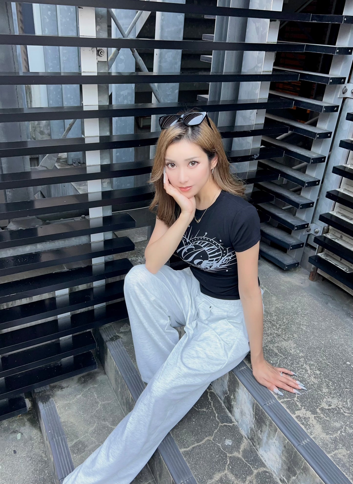 「ay_mi031」ハート柄Tシャツ TK0011