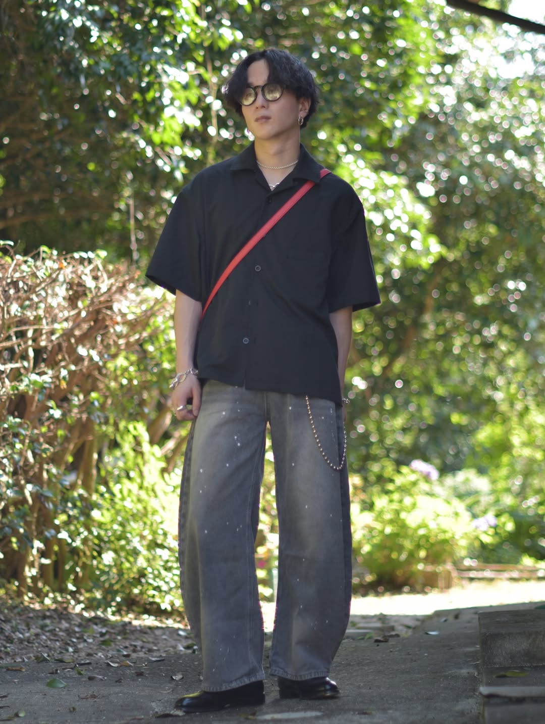 「kumagai」ペイントカットデニムパンツ TK0094