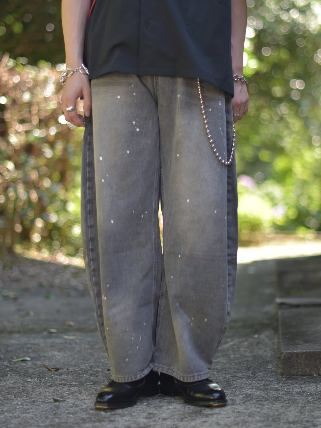「kumagai」ペイントカットデニムパンツ TK0094