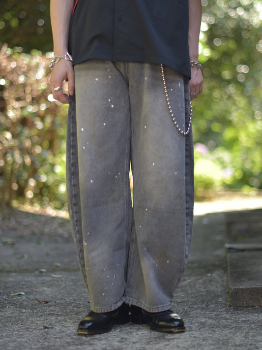 「kumagai」ペイントカットデニムパンツ TK0094