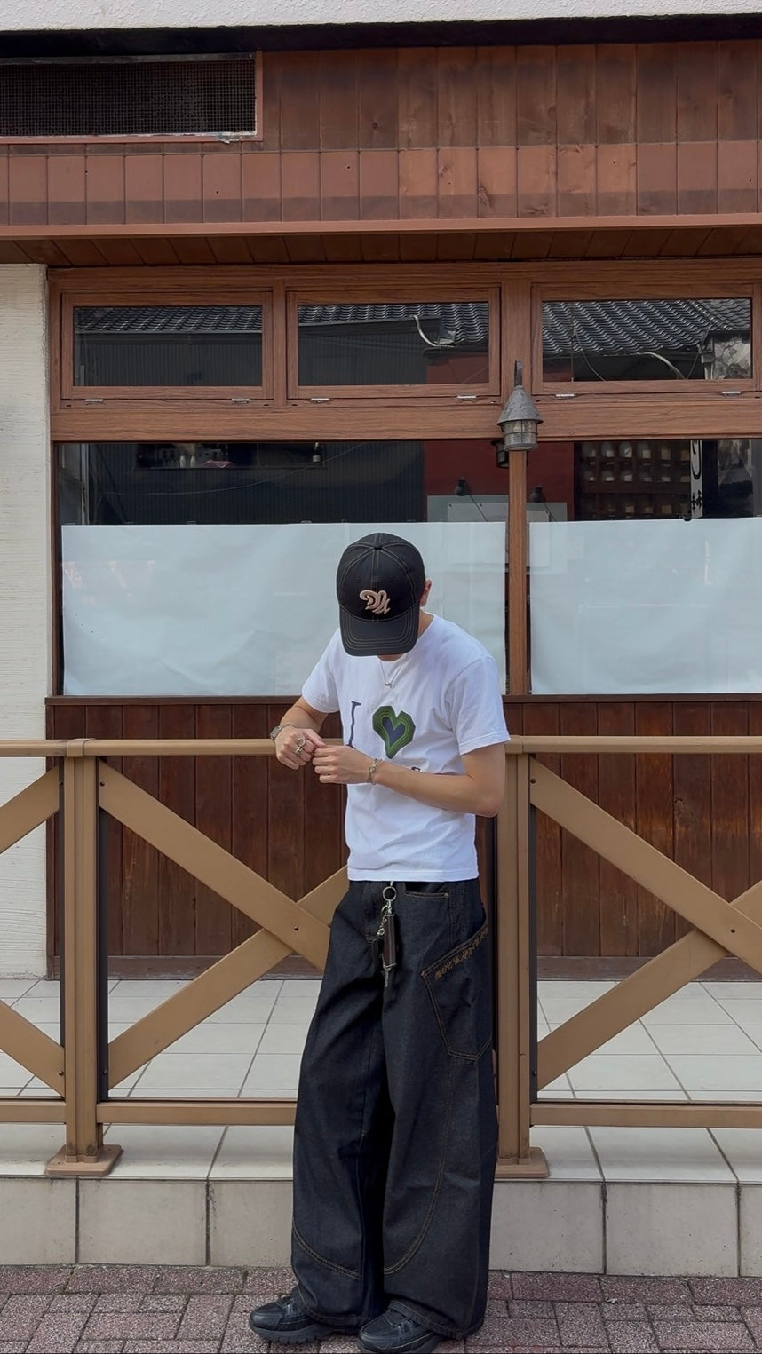 「rimu1202」パイソン柄ステッチワイドパンツ TK0158