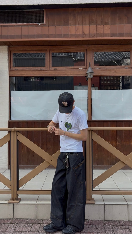 「rimu1202」パイソン柄ステッチワイドパンツ TK0158