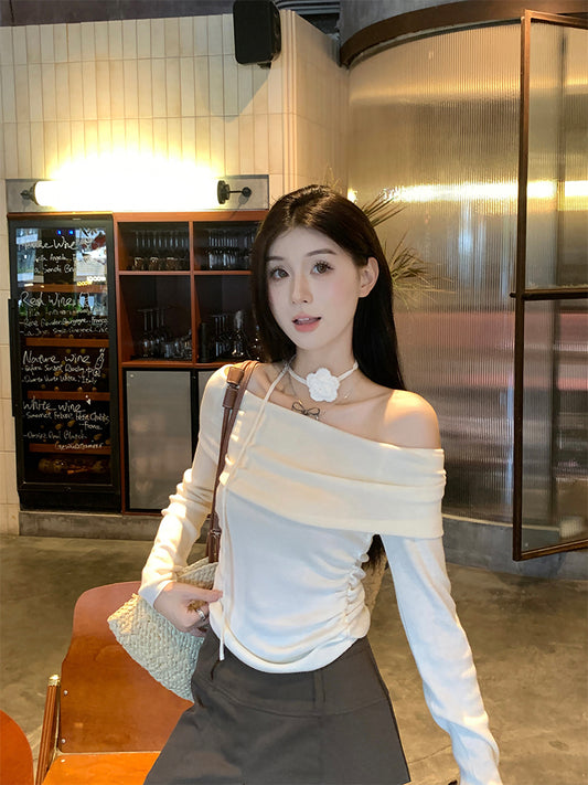 オフショルダー長袖ニット TK0170