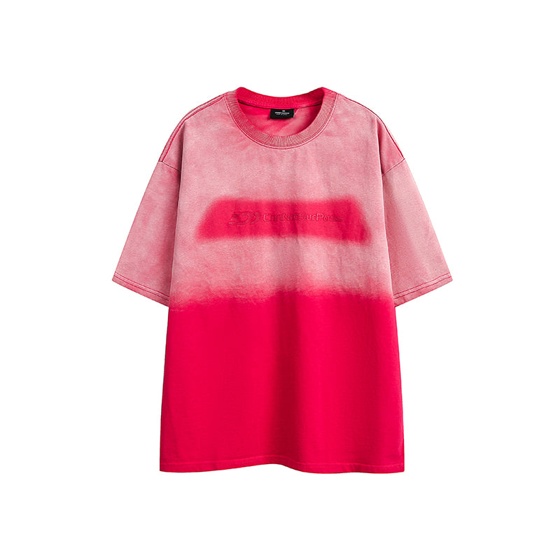 グラデーションプリント綿100%Tシャツ TK0178