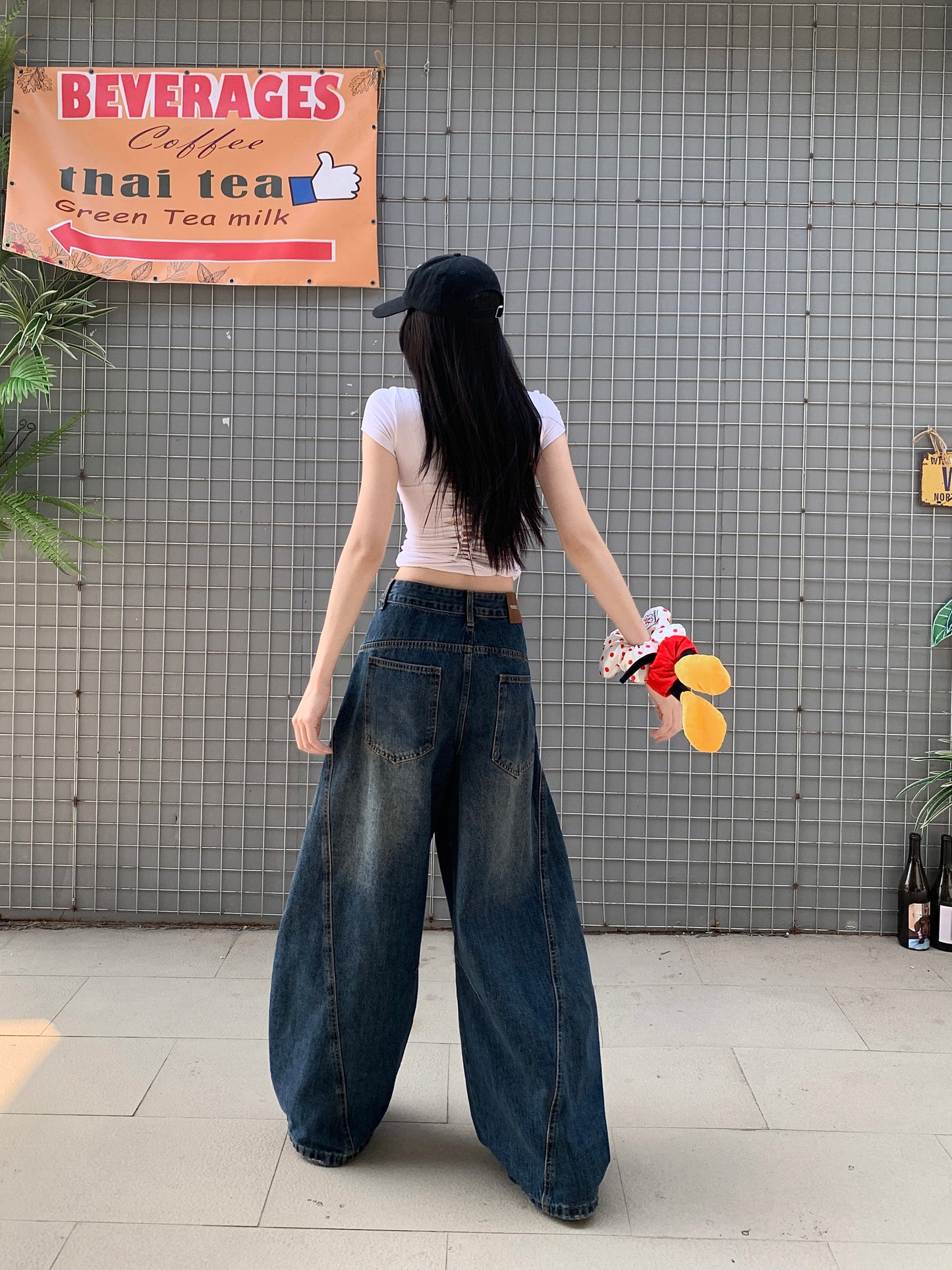 クラッシュカーブデニムパンツ TK0198