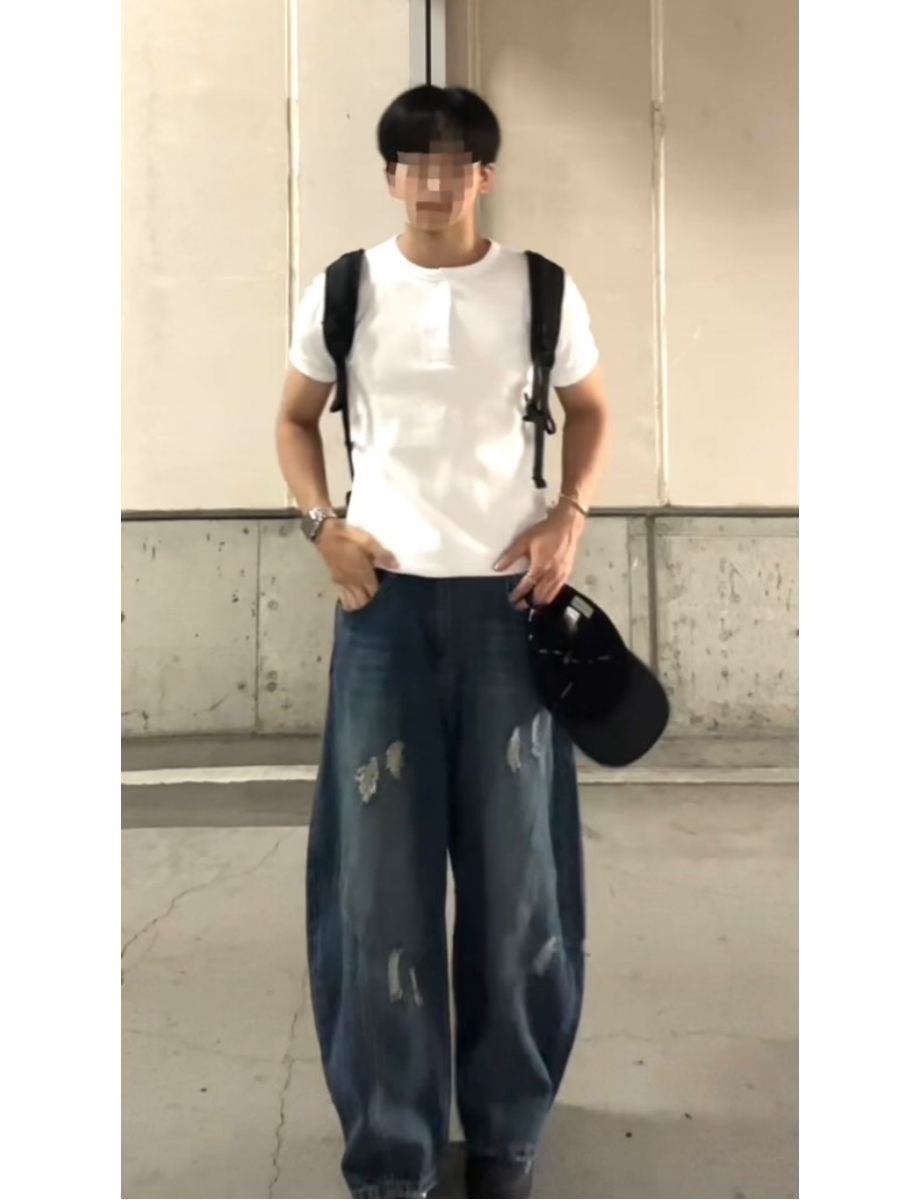 「ots.」クラッシュカーブデニムパンツ TK0198
