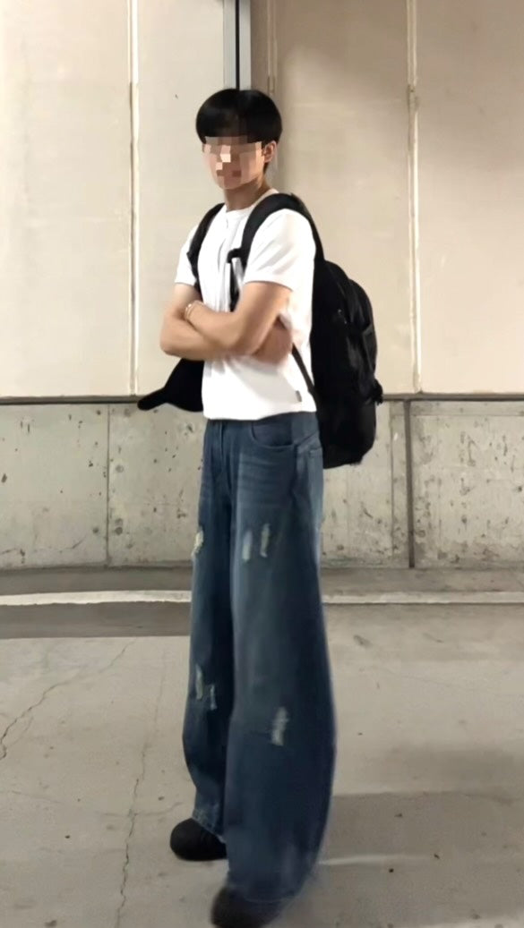 「ots.」クラッシュカーブデニムパンツ TK0198