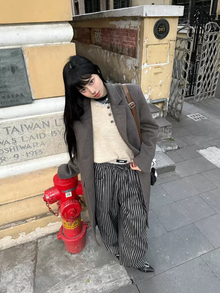 ストライプワイドパンツ TK0203