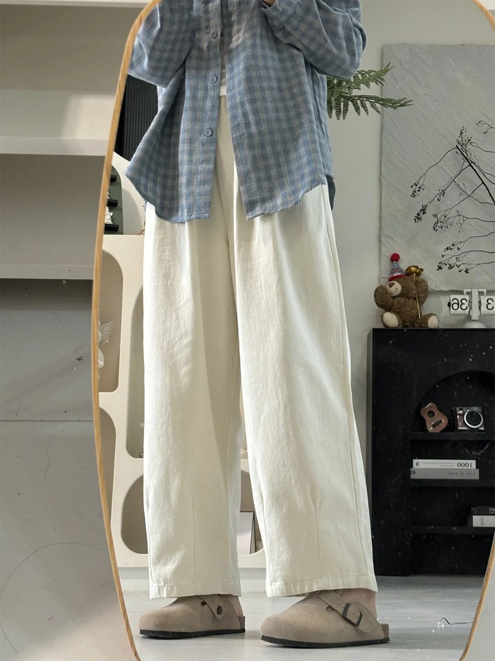ハイウエスト ストレートワイドパンツ TK0219