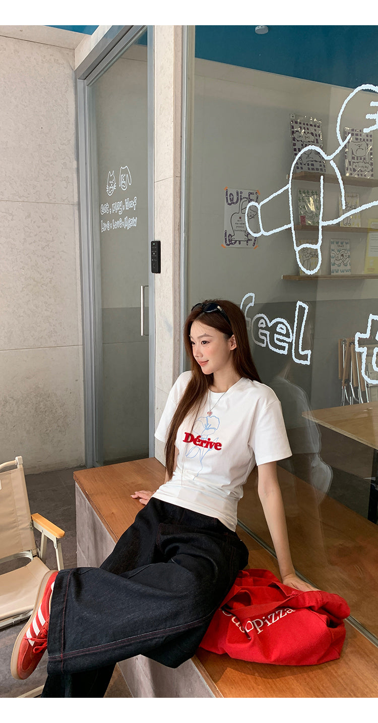 フロッキーロゴプリントTシャツ TK0222