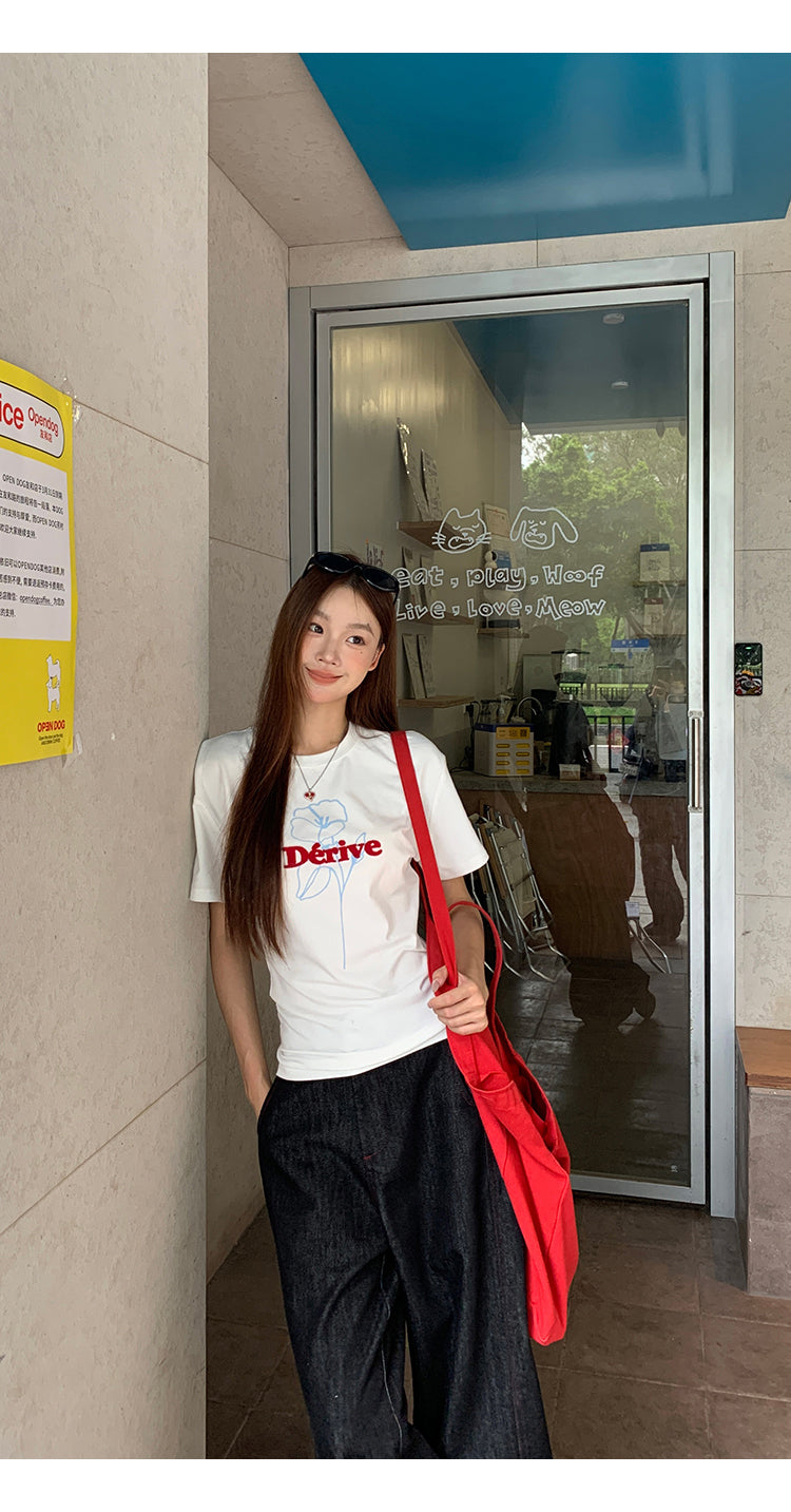 フロッキーロゴプリントTシャツ TK0222