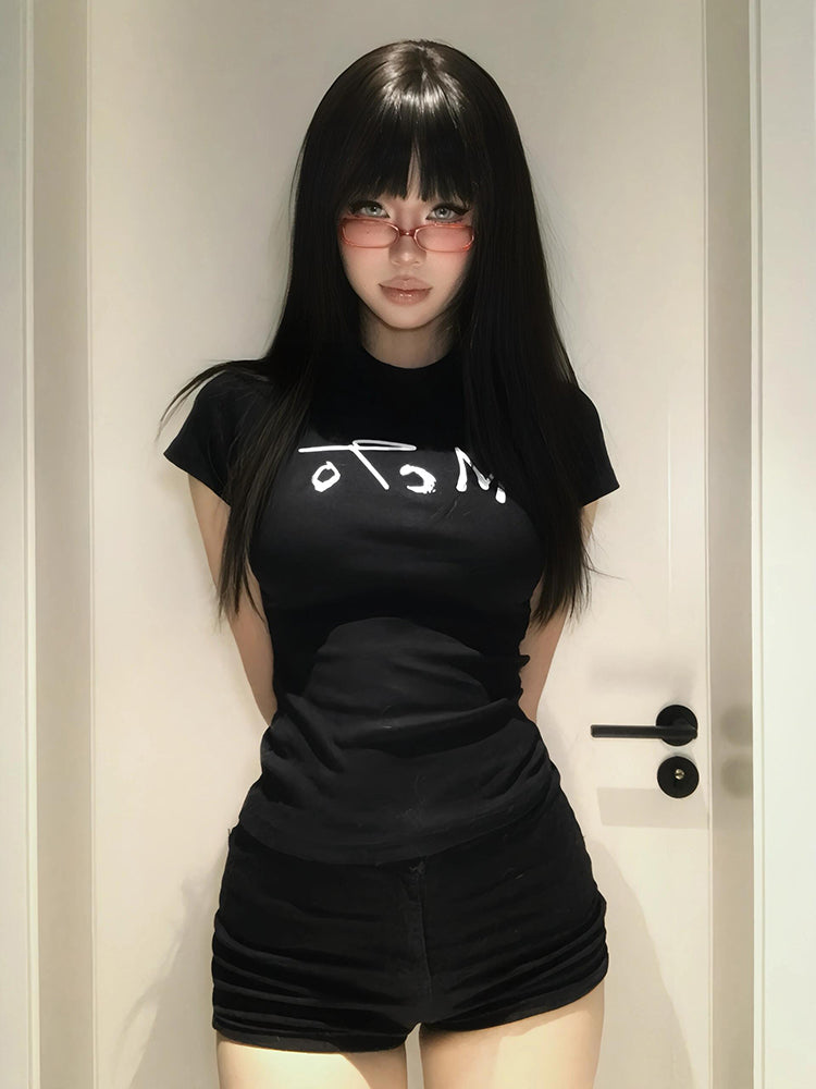 プリントタイトフィットTシャツ TK0235