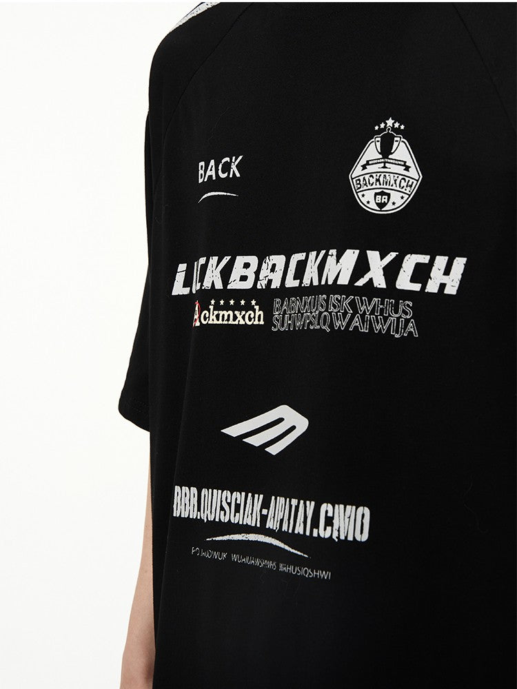 ジャージ風プリント半袖Tシャツ TK0264