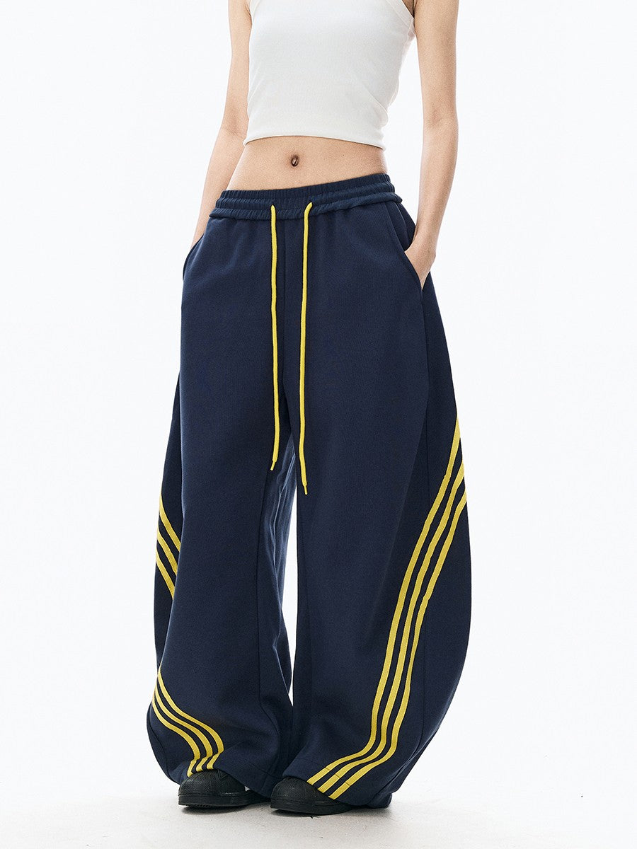 「gyoza_13_」ストライプバルーンスウェットパンツ TK0296