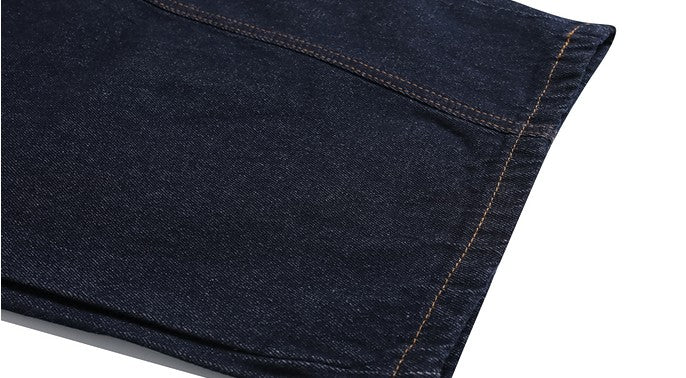 「刺繍飾り」ワイドバギーデニムパンツ TK0305