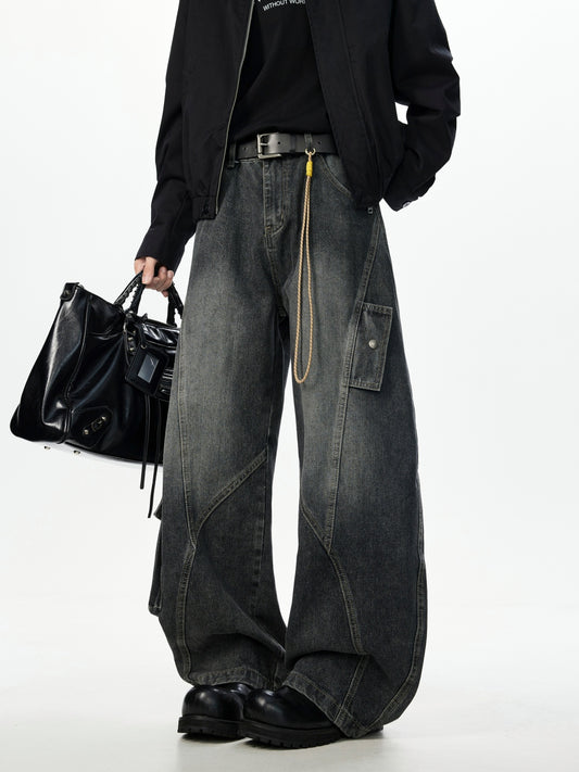 ウォッシュ カーブデニムパンツ TK0332